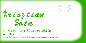 krisztian sota business card